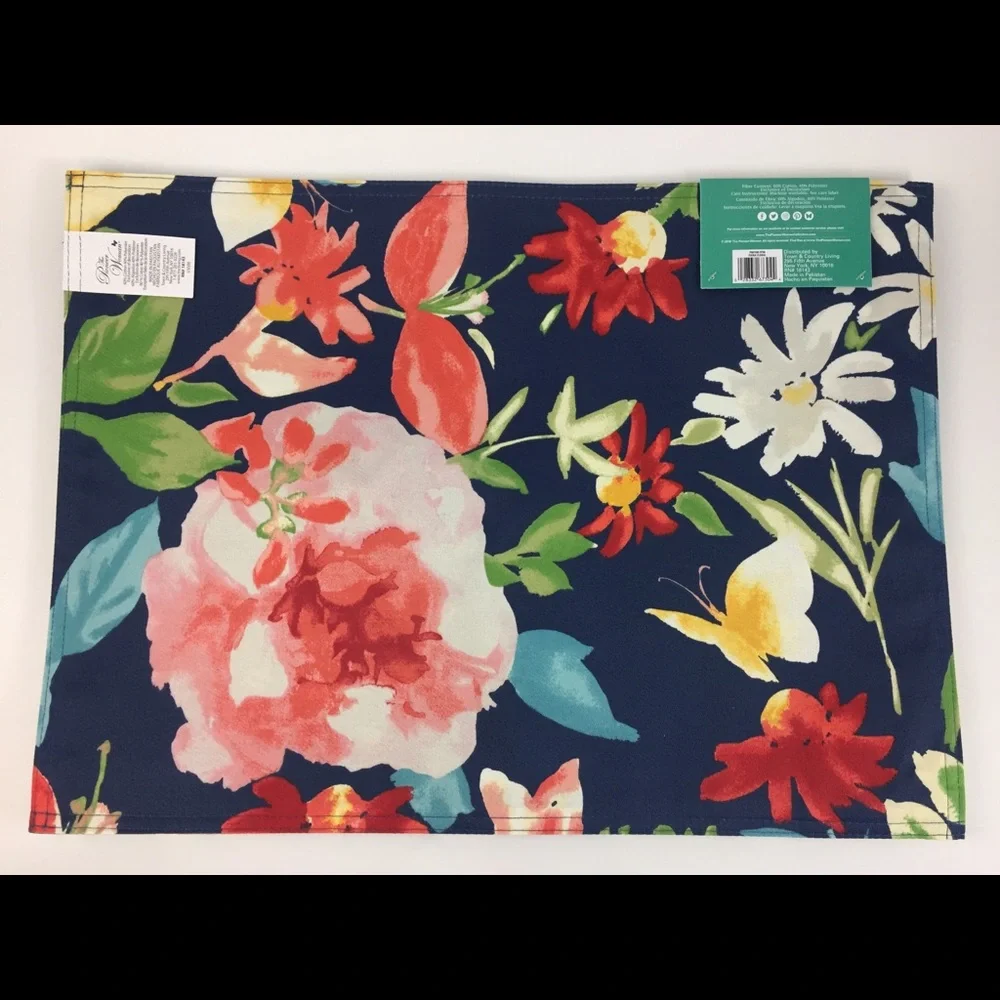 The Pioneer Woman Fiona Reversible Placemat With Pocket on One Side Set of 4